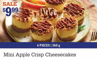 M & M Food Market Mini apple crisp cheesecakes offer