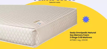 Babies 'R' Us Sealy omnipedic naturale soy memory foam 2-stage crib mattress offer
