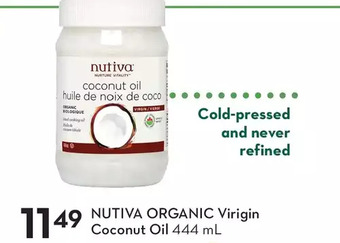 Sobeys Nutiva organic virgin coconut oil offer