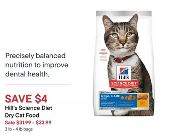Petvalu Hill's science diet dry cat food offer