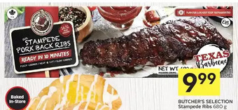 Foodland Butcher's selection stampede ribs offer