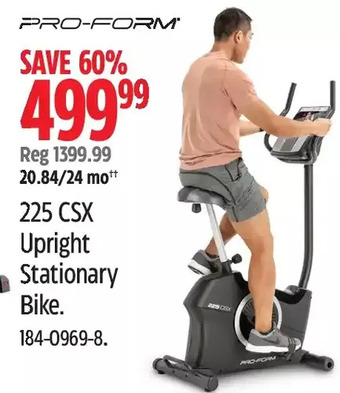 Canadian Tire Pro-form 225 csx upright stationary bike offer