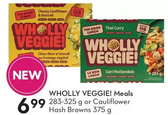 Sobeys Wholly veggie! meals or cauliflower hash browns offer