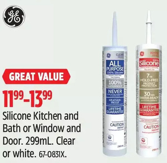 Canadian Tire Silicone kitchen and bath or window and door offer