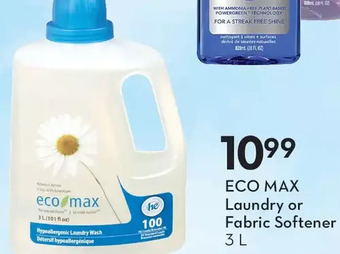 Sobeys Eco max laundry or fabric softener offer