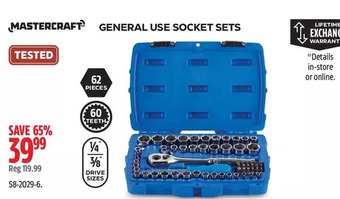 Canadian Tire Mastercraft general use socket sets offer