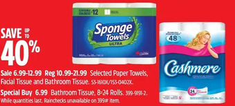 Canadian Tire Paper towels facial tissue and bathroom tissue offer
