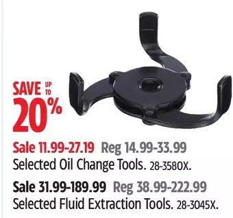 Canadian Tire Oil change tools offer
