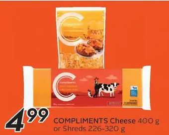Sobeys Urban Fresh Compliments cheese or shreds offer