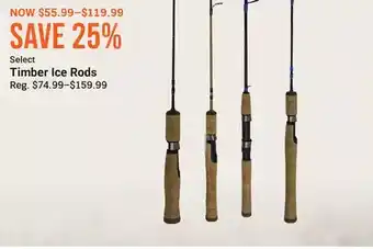 Bass Pro Timber ice rods offer