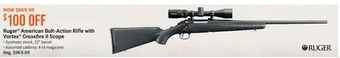 Bass Pro Ruger american bolt-action rifle with vortex crossfire ii scope offer