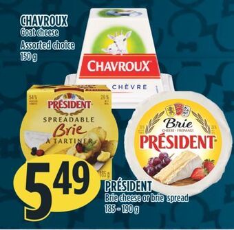 Marché Adonis Chavroux goat cheese offer