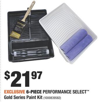 Home Depot 6-piece performance select™ gold series paint kit offer