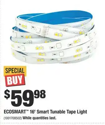 Home Depot Ecosmart™ 16' smart tunable tape light offer