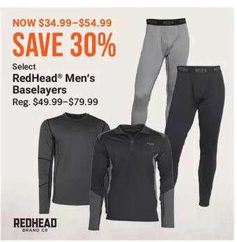 Bass Pro Redhead men's baselayers offer