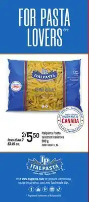 Zehrs Markets Italpasta pasta, 900 g offer