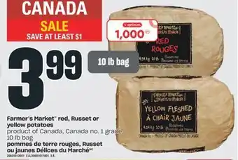 Valu-mart Pommes de terre rouges, russet ou jaunes délices du marché offer