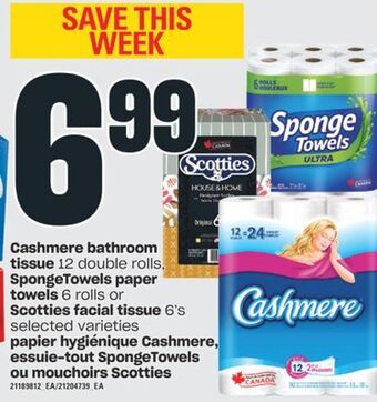 Valu-mart Papier hygiénique cashmere, essuie-tout spongetowels ou mouchoirs scotties offer
