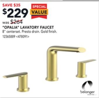 RONA Belanger "opalia" lavatory faucet offer