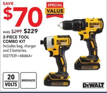 RONA Dewalt 2-piece tool combo kit offer