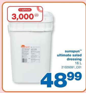 Wholesale Club Sunspun™ ultimate salad dressing, 16 l offer