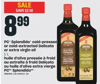 Valu-mart Huile d'olive pressée à froid ou extraite à froid delicato ou huile d'olive extra vierge pc splendido, 1l offer
