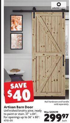 Home Hardware Artisan barn door offer