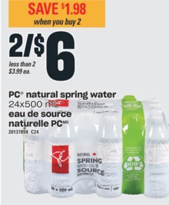 Valu-mart Eau de source naturelle pc, 24x500 ml offer