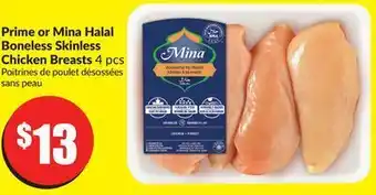 FreshCo Prime or mina halal boneless skinless chicken breasts 4 pcs offer