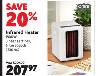 Home Hardware Infrared heater offer