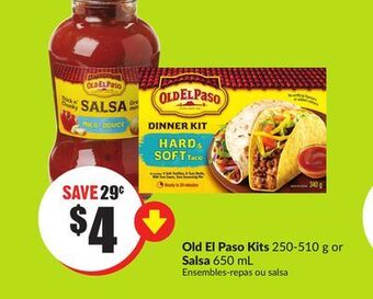FreshCo Old el paso kits 250-510 g or salsa 650 ml offer