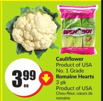 FreshCo Cauliflower product of usa no. 1 grade offer