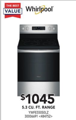 RONA Whirlpool 5.3 cu. ft. range offer