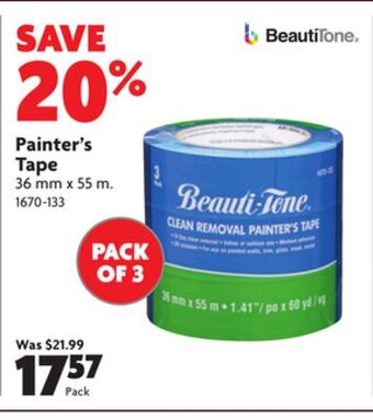 Home Hardware Painter's tape offer