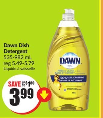 FreshCo Dawn dish detergent 535-982 ml offer