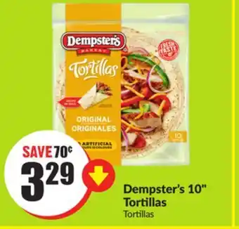FreshCo Dempster's 10" tortillas offer
