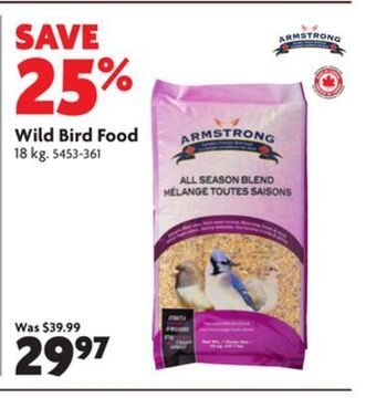 Home Hardware Wild bird food offer