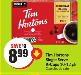 FreshCo Tim hortons single serve k-cups 10-12 pk offer