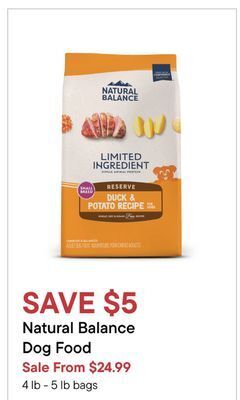 Petvalu Natural balance dog food offer