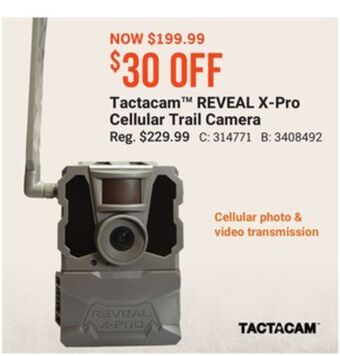 Bass Pro Tactacam™ reveal x-pro cellular trail camera offer