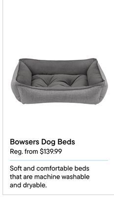Petvalu Bowsers dog beds offer