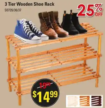 Oxford Mills 3 tier wooden shoe rack offer