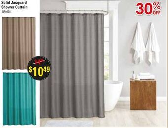 Oxford Mills Solid jacquard shower curtain offer