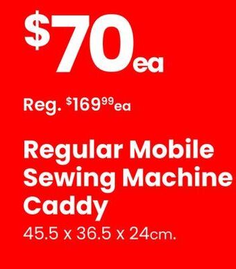 Fabricland Mobile sewing machine caddy offer