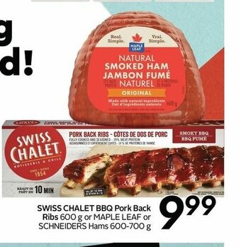 Sobeys Swiss Chalet BBQ Pork Back Ribs offer