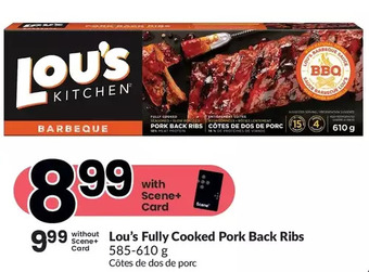FreshCo Lou's fully cooked pork back ribs offer