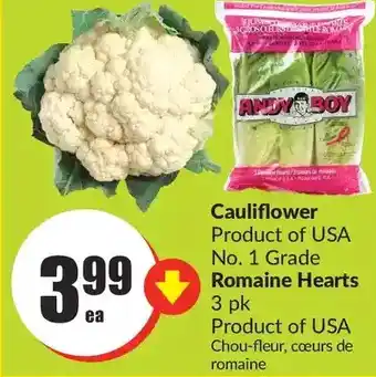 FreshCo Cauliflower | romaine hearts offer