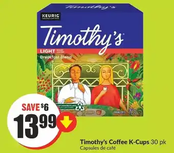 FreshCo Timothy's coffee k-cups offer