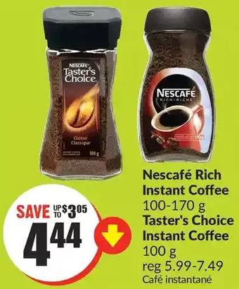 FreshCo Nescafé rich instant coffee | taster's choice instant coffee offer