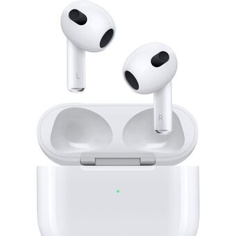 Best Buy Apple airpods in-ear truly wireless headphones (3rd generation) with magsafe charging case - white - open box offer